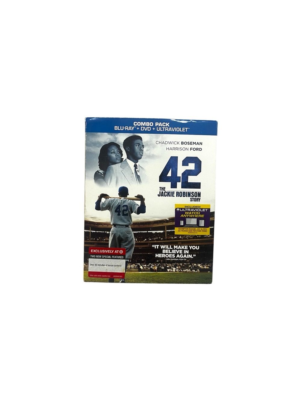 42: The Jackie Robinson Story (Blu-Ray + DVD, 2013, 2-Disc Set, Slipcover)